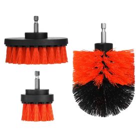 3Pcs/Set Drill Brush Power Scrubber Cleaning Brush for Car Carpet Wall Tile Tub Cleaner Combo (Option: 3PCSDrillBrush Red)
