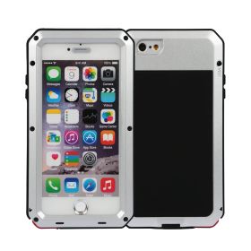 Rugged Shock-Resistant Hybrid Full Cover Case For iPhone 6 Plus (Option: CaseIP6PShockProofCase Silver)