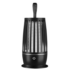 Rechargeable Mosquito Killer Lamp Bug Zapper with Night Light Strap Mosquito Catcher with Max 1615Square Feet Range UV Light for Indoor Outdoor (Option: BugZapper Black)