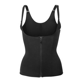 Zippered Waist Trainer Corset Waist Tummy Control Body Shaper Cincher Back Support with Adjustable Straps for Women (Option: BodyShaper S)