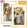 2 Packs 16x24in Picture Frames Wall Gallery Photo Frame Wall Mounted Poster Display Frame  for Horizontal Vertical Wall Mounted