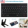 80 Keys Wired Keyboard Mini USB Connector Keyboard Portable Durable Keyboard w/ Carry Bag Tablet Stand for Android Window Tablet
