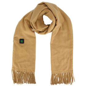 Electric Heated Winter Scarf USB Heating Neck Wrap Unisex Heated Neck Shawl Soft Warm Scarves 3 Heating Modes for Outdoor Cycling Skiing Skating (Option: HeatedScarf Brown)