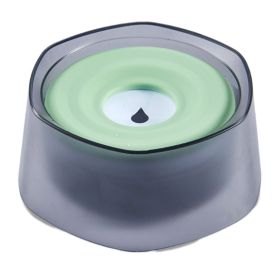 No Spill Dog Cat Water Bowl Spill Proof Slow Water Feeder 47.35oz Pet Water Dispenser Travel Dog Bowl for Dogs/Cats/Pets (Option: DogWaterBowl Green)
