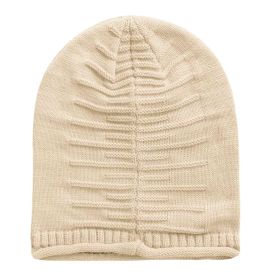 Unisex Knit Beanie Hat Winter Warm Hat Slouchy Baggy Hats Skull Cap 5 Colors (Option: WinterWarmHat Beige)