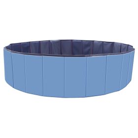 Foldable Pet Swimming Pool PVC Kiddie Baby Dog Swim Pool Bathing Tub Playmat Kids Pools (Option: 160cmPetSwimPool63Inch Blue)