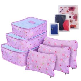 9Pcs Clothes Storage Bags Water-Resistant Travel Luggage Organizer Clothing Packing Cubes for Blouse Hosiery Stocking Underwear (Option: 9PcsClothesStorageBag PPLCherry)
