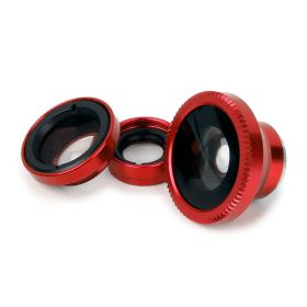 Phone Camera Lens Kit Magnetic 180°Fisheye Lens 0.67xWide Angle 10X Macro Lens for iPhone X /8/7/6s Samsung Galaxy S10/S9 (Option: Tool3PCSLensKit Red)