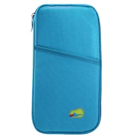 Travel Passport Wallet 12Cells Ticket ID Credit Card Holder Water Repellent Documents Phone Organizer Zipper Case Business Trip Daily Use (Option: CasePassportBag Blue)