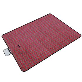 60" x 78" Waterproof Picnic Blanket Handy Mat with Strap Foldable Camping Rug for Camping Hiking Grass Travelling (Option: WPPicnicBlanket Red)