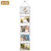 5x7IN Wall Hanging Picture Collage Frame 5-Opening Wall Decor Without Mat Rustic Style Wood Photo Frame Display