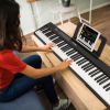 Folding Piano Keyboard 88 Keys Rechargeable Full Size Semi Weighted Piano Digital Electronic Piano with LCD Screen Carry Bag Mic Sheet Music Stand Sti
