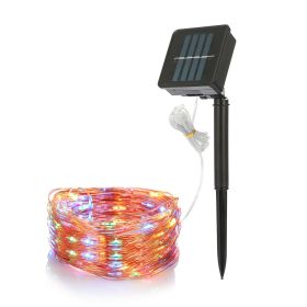 100 LEDs Solar String Lights Outdoor IP65 Waterproof Copper Wire String Lights Solar LED Fairy Lamps Wedding Party Festival (Option: SolarStringLight Color)
