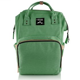 Mummy Diaper Bag Backpack Water-Resistant Large Capacity Travel Nappy Backpack Baby Nursing Handbag for Mom Dad Baby Care (Option: NappyDiaperBag Green)