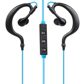 Wireless Headsets V4.1 Sport In-Ear Stereo Headphones Sweat-proof Neckband Earbuds w/Mic Deep Bass HiFi Earphones for Running Hiking Travel (Option: SweatproofBTEarbuds Blue)