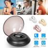 IPX5 Waterproof Unilateral Wireless Earbud Mini In-Ear Headset Rechargeable with Built-in Mic Charging Case Sweat Resistant Earphone