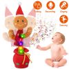 Kid Electric Dance Toy Christmas Elk Snowman Senior Penguin Plush Toy Interactive Sing Song Whirling Mimicking Recording Light up Toy