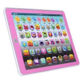 Kid Baby Toddler Tablet Toy Educational Learning Study Tablet Pad Gift for Aged 2 3 4 5 6 7 Girls Boys (Option: KidsTablet Pink)