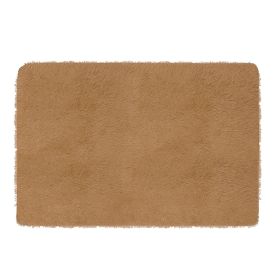 Fluffy Bedroom Rug 4’ x 2.6’ Anti-Skid Shaggy Area Rug Decorative Floor Carpet Mat for Nursery Bedroom Living Room (Option: RugFloorMat Coffee)
