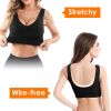 3 Pack Sport Bras For Women Seamless Wire-free Bra Light Support Tank Tops For Fitness Workout Sports Yoga Sleep Wearing