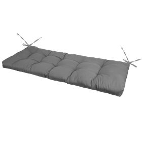 Bench Seat Cushion For Indoor Outdoor Furniture Non Slip Long Chair Cushion with Ties Strap Swing Cushion 51.18x19.68IN For Garden Patio Balcony Entry (Option: Pad Normal8LGrey)