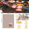 BBQ Grill Mat Non-Stick Mesh Mat Baking Sheet Liner Reusable Reversible Washable for Outdoor Gas Charcoal