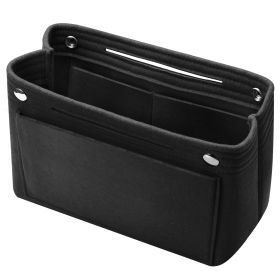 Felt Handbag Insert Organizer Purse Tote Shaper Bag in Bag Cosmetic Bag Handbag Purse Organizer (Option: HandBag Black)