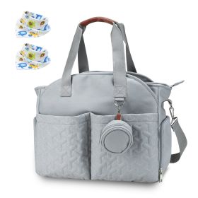 Breast Pump Bag Diaper Tote Bag with Detachable Shoulder Strap Side Pocket Free Baby Bibs Compatible with Spectra S1 S2 Medela (Option: DiaperBag LightBlue)