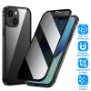 Privacy Magnetic Phone Case 360° Full Protection Anti Spy Phone Cover Double Sided Tempered Glass Magnet Absorption Fit for IOS Phone 13 Pro
