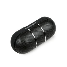 Ultra-Portable Rainbow LED Wireless Speaker (Option: GiftLEDRoundBTSP Black)