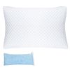 Shredded Memory Foam Pillow Adjustable Cool Pillow with Extra Filling Machine Washable Cover for Side Back Stomach Sleepers