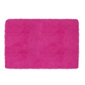 Fluffy Bedroom Rug 4’ x 2.6’ Anti-Skid Shaggy Area Rug Decorative Floor Carpet Mat for Nursery Bedroom Living Room (Option: RugFloorMat Rose)
