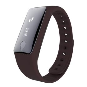 Fitness Tracker Activity Tracker Watch with Heart Rate Monitor IP67 Waterproof Smart Band Step Counter Calorie Counter Call & SMS Pedometer (Option: FitBand Brown)