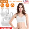 3 Pack Sport Bras For Women Seamless Wire-free Bra Light Support Tank Tops For Fitness Workout Sports Yoga Sleep Wearing