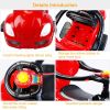 Ride on Push Car 4-Wheel Children Sliding Push Car W/ Colorful Flashing Light Music Handrail Guardrail Push Rod