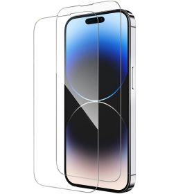 2Pcs HD Clear Screen Protectors Tempered Glass Film Full Coverage Screen Protector Fit for IOS Phone 14/14Plus/14Pro/14Pro Max/13/13Pro/13Max/12/12Pro (Option: Protector 14Pro2Pc)