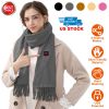 Electric Heated Winter Scarf USB Heating Neck Wrap Unisex Heated Neck Shawl Soft Warm Scarves 3 Heating Modes for Outdoor Cycling Skiing Skating