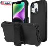 Shockproof Phone Case Anti-Shock All-Round Protection Phone Case Cover with Belt Clip Fit for iPhone 14/14Plus/14Pro/14Pro Max/13/13Pro/13Pro Max/12/1