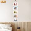 5x7IN Wall Hanging Picture Collage Frame 5-Opening Wall Decor Without Mat Rustic Style Wood Photo Frame Display
