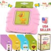 224 Words Kid Flash Talking Cards 112 Card Electronic Cognitive Audio Toddler Reading Machine Animal Shape Color Repeated Learning Cards English For C