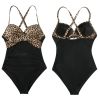 Women’s One Piece Swimsuit Beachwear Swimwear Tummy Control Cutout High Waist Bathing Suit Wrap