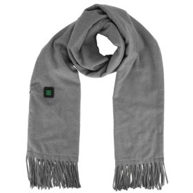 Electric Heated Winter Scarf USB Heating Neck Wrap Unisex Heated Neck Shawl Soft Warm Scarves 3 Heating Modes for Outdoor Cycling Skiing Skating (Option: HeatedScarf Grey)