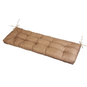 Bench Seat Cushion For Indoor Outdoor Furniture Non Slip Long Chair Cushion with Ties Strap Waterproof Swing Cushion 51.18x19.68IN For Garden Patio Ba (Option: Pad Waterproof8Khaki)