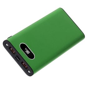 20000Mah Power Bank Portable Charger External Battery Pack 22.5W Super Fast Charging with LED Display Flashlight Fit for iPhone Samsung (Option: PowerBank Green)