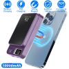 2 In 1 Magnetic Wireless Power Bank 10000mAh PD20W Fast Charger MagSafe Wireless Power Bank Fit for IOS Phones IOS Phone 14 Series And More