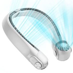 Portable Neck Fan Hands-free Cooling Neck Fan with 3 Speeds 360ºAir Flow Adjustable Neck Width for Home Office Travel Dormitory (Option: NeckFan White)
