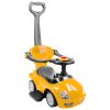 Ride on Push Car 4-Wheel Children Sliding Push Car W/ Colorful Flashing Light Music Handrail Guardrail Push Rod