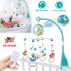 Baby Musical Crib Bed Bell Rotating Mobile Star Projection Nursery Light Baby Rattle Toy w/ Music Box Remote Control