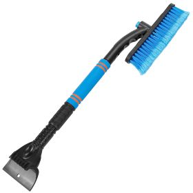 3 In 1 Windshield Ice Scraper Extendable Car Snow Removal Tool Telescoping Car Broom Snow Shovel Automobile Frost Removal (Option: SnowBrush Blue)
