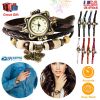Vintage Women\'s Watch Bohemian Handmade Leather Watch Quartz Wrist Watch Fashion